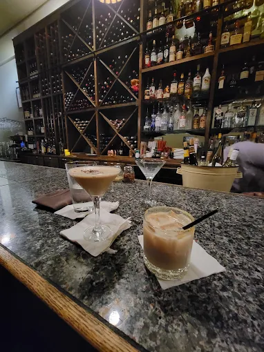 Cocktails and the wine wall at Crush Wine Bar